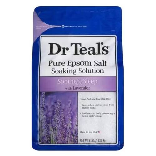 Dr Teal'S Soak Soaking Solution Salt, Soothe & Sleep with Lavender, 1.36kg