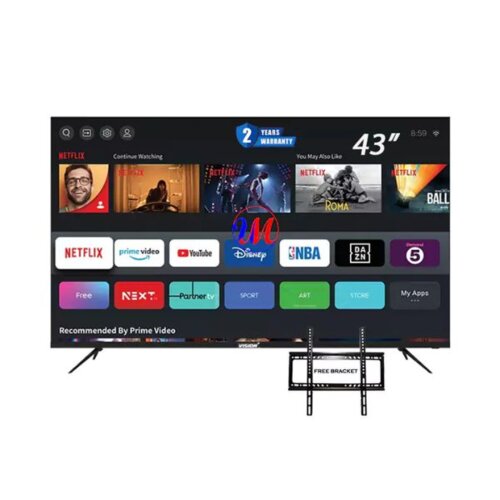Vision Plus 43 Inch 4K Frameless Smart TV V+ OS β VP8843KV