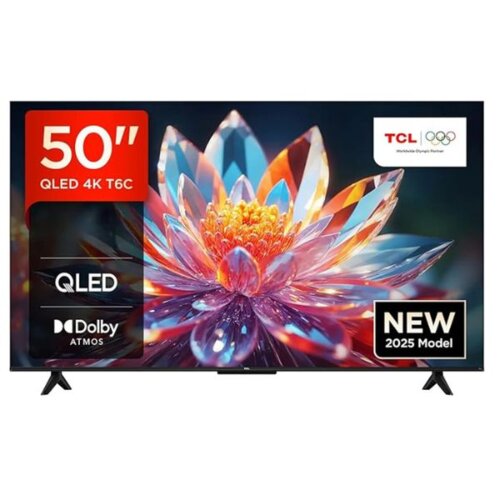 TCL 50 Inch QLED 4K Smart TV β T6C Series, Model 50T6C