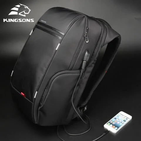 Kingsons KS3140W 15.6 inches City Elite series Laptop Backpack Water proof, USB Charging port - Black