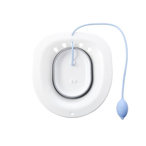 Portable Bidet Sitz Bath Tub with Flusher for Postpartum Care - Grey