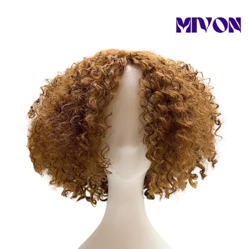 Wigs Short Curly Afro Wig Ear Length Pure Color Africa Style Chemical Fiber