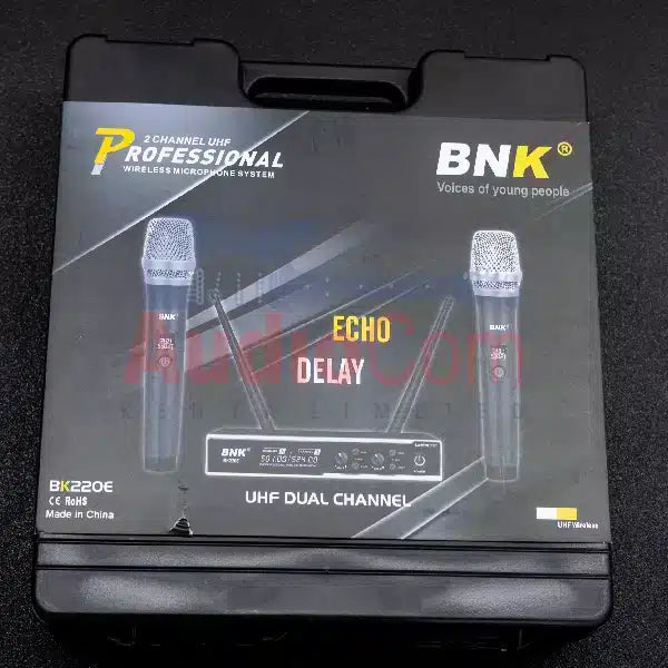 BNK BK220E 2 Channel UHF Professional Wireless Microphone