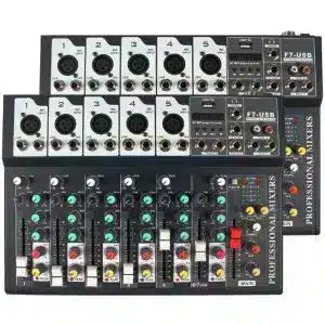 F7USB 7 Channel Audio Mixer With Bluetooth.