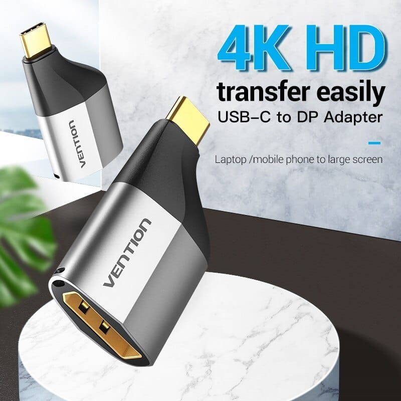 Vention TCCH0 Type C to DP adapter (Gray)