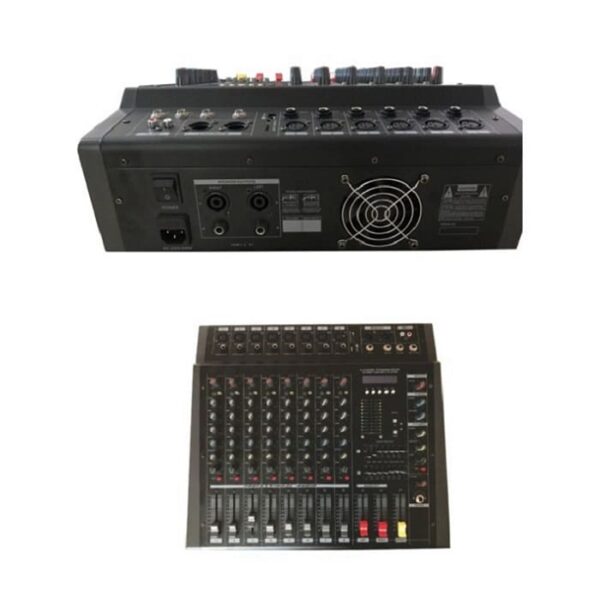 8-CHANNEL POWERED MIXER WITH MP3 & BLUETOOTH PLAYER
