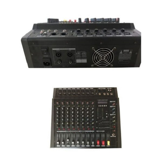 8-CHANNEL POWERED MIXER WITH MP3 & BLUETOOTH PLAYER